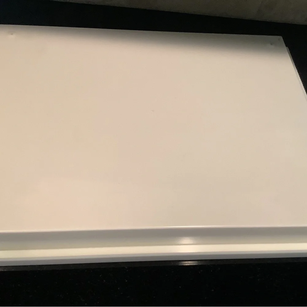 Vintage Estee Lauder Vanity Tray Cream with Brass Handle Accents EUC